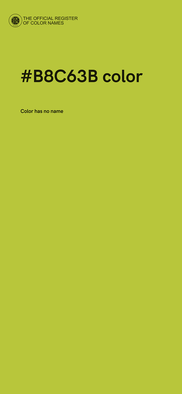#B8C63B color image