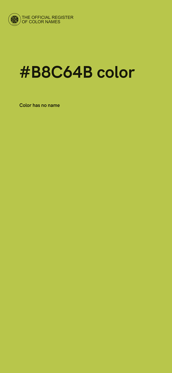 #B8C64B color image