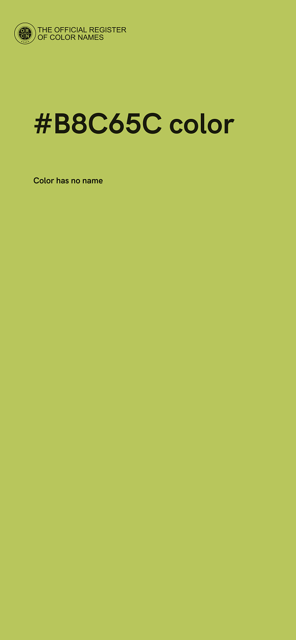 #B8C65C color image