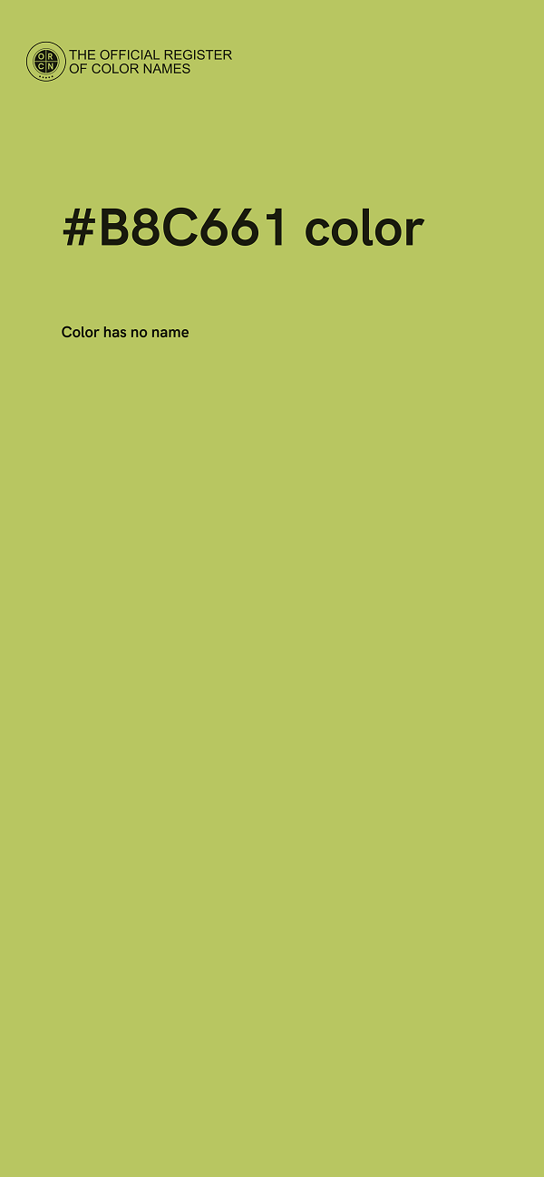 #B8C661 color image