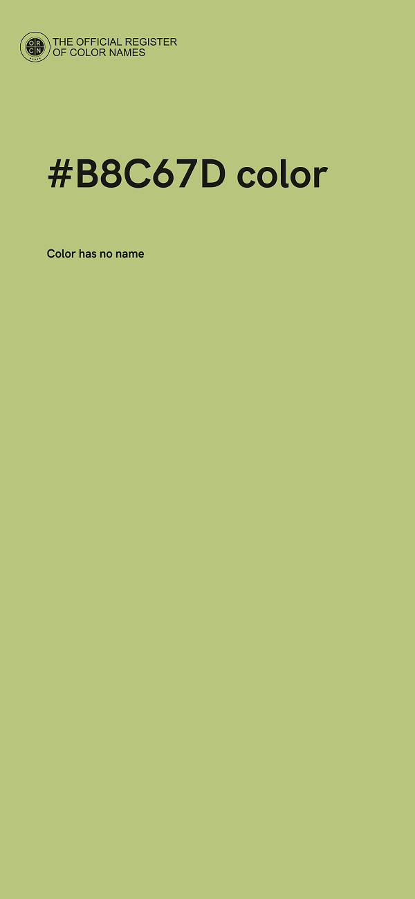 #B8C67D color image