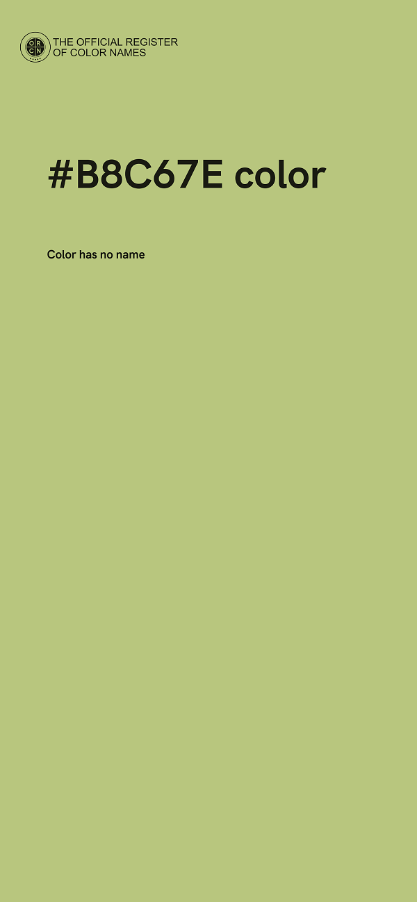 #B8C67E color image