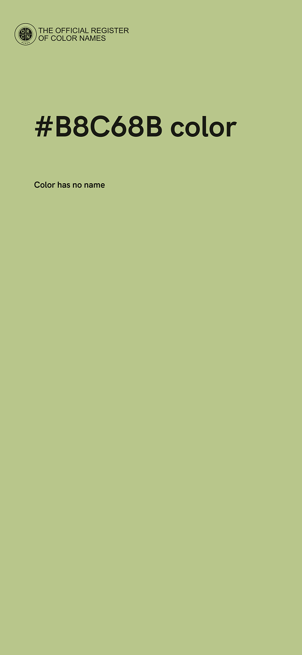 #B8C68B color image