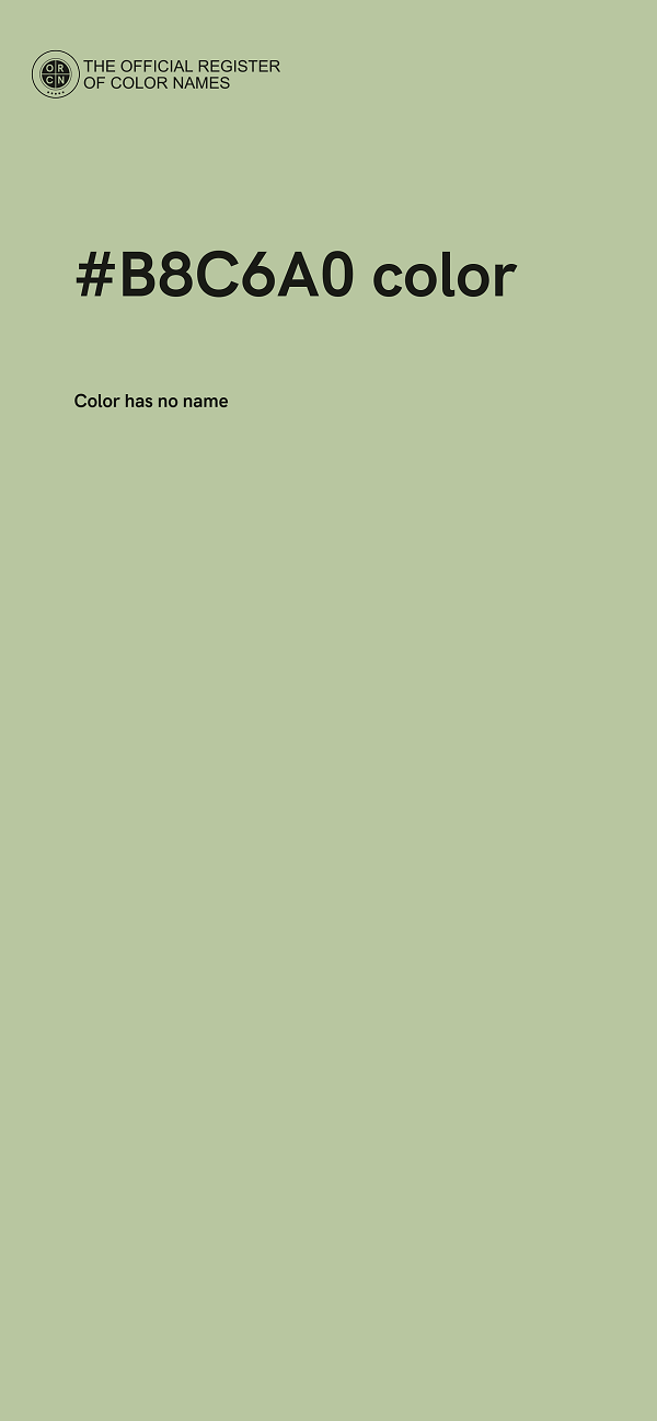 #B8C6A0 color image