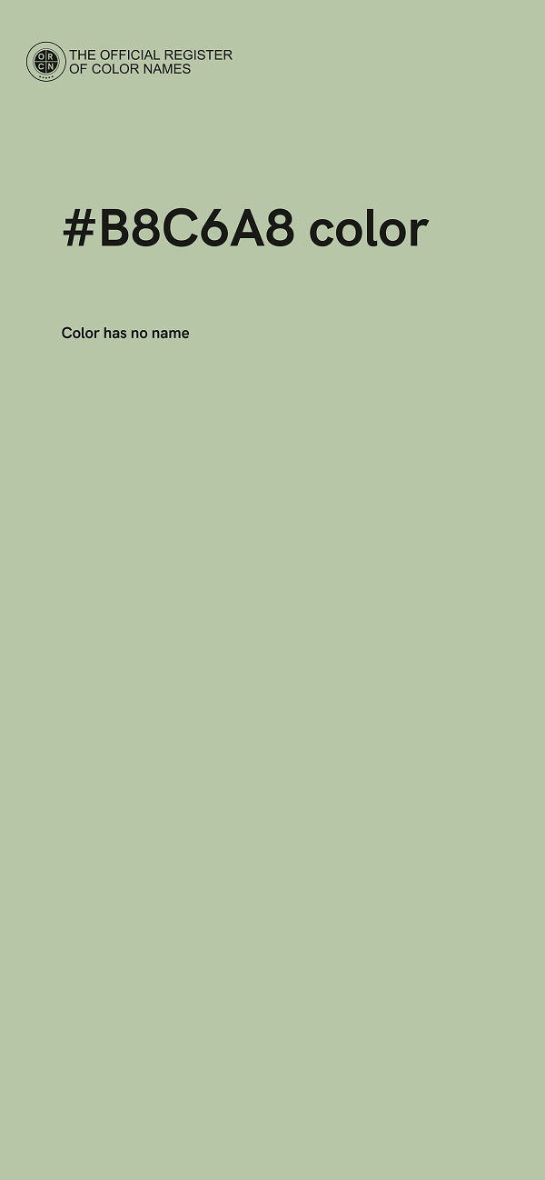 #B8C6A8 color image