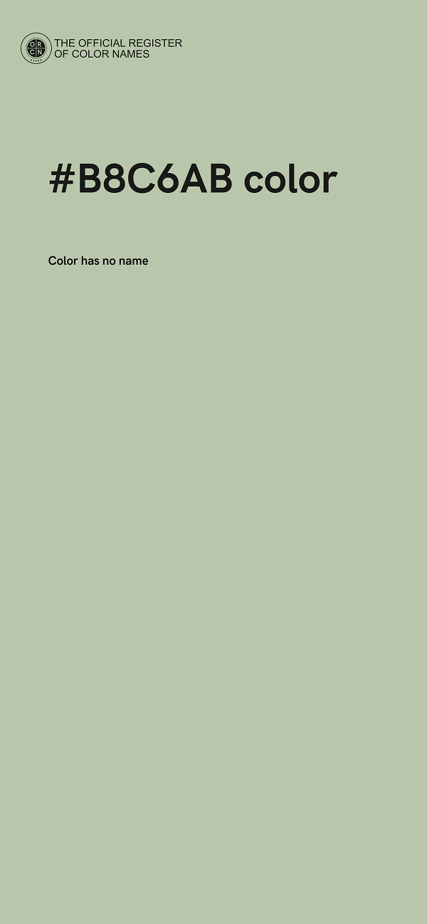 #B8C6AB color image