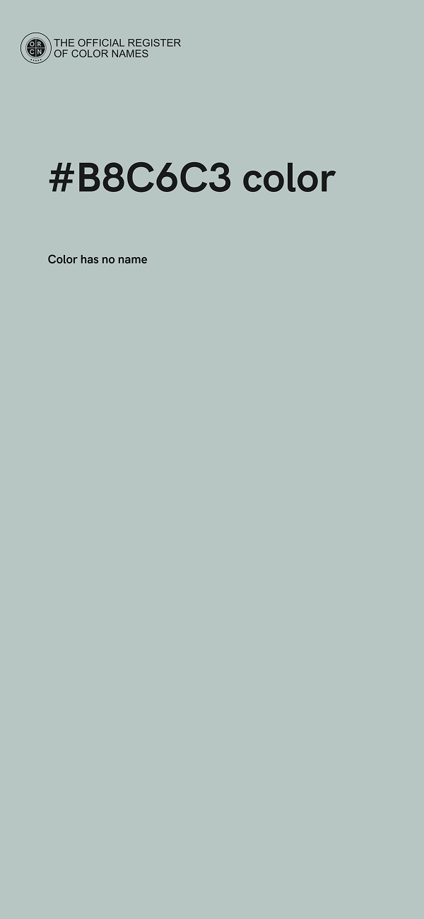 #B8C6C3 color image