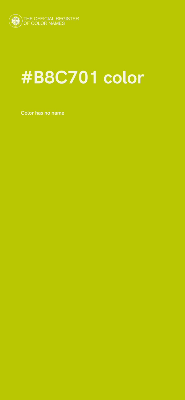 #B8C701 color image
