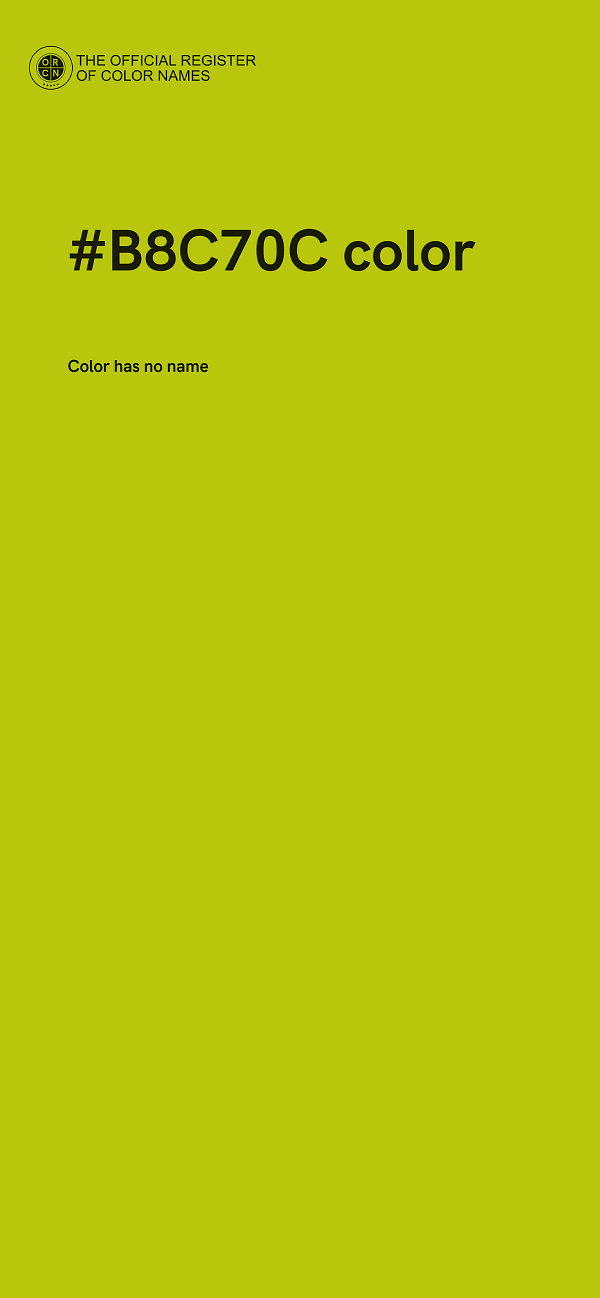 #B8C70C color image