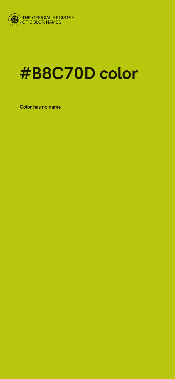#B8C70D color image