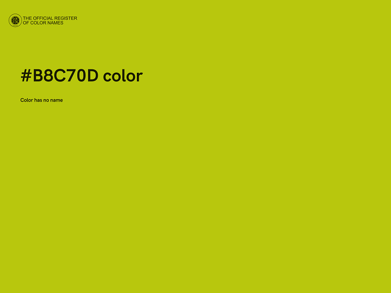 #B8C70D color image