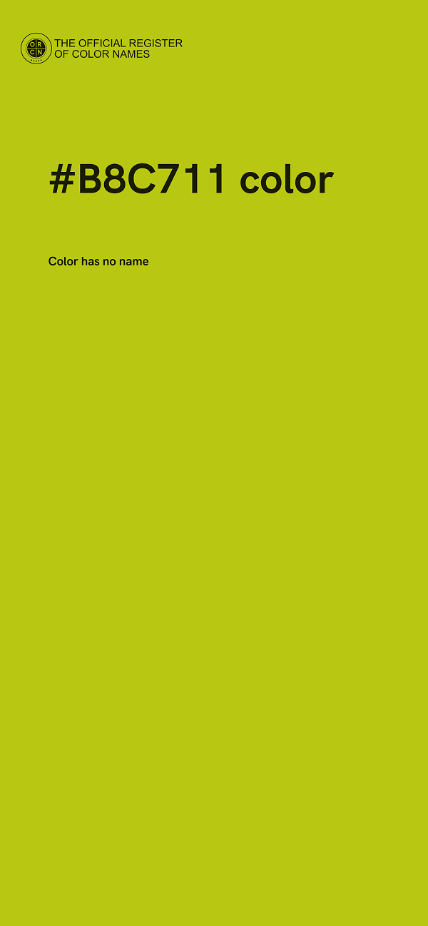#B8C711 color image