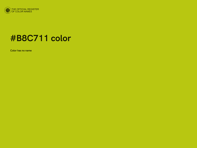 #B8C711 color image
