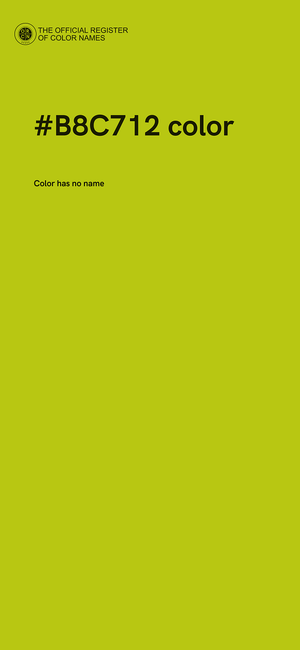 #B8C712 color image