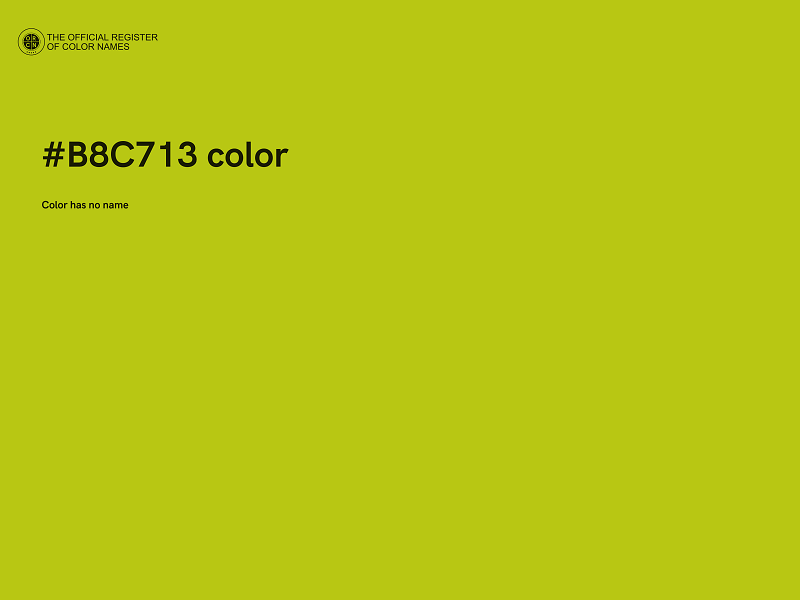 #B8C713 color image