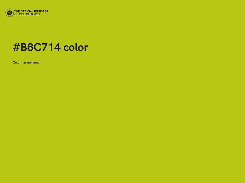 #B8C714 color image