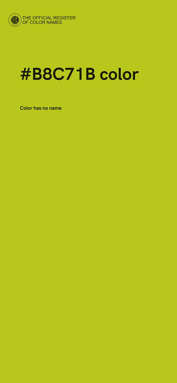 #B8C71B color image