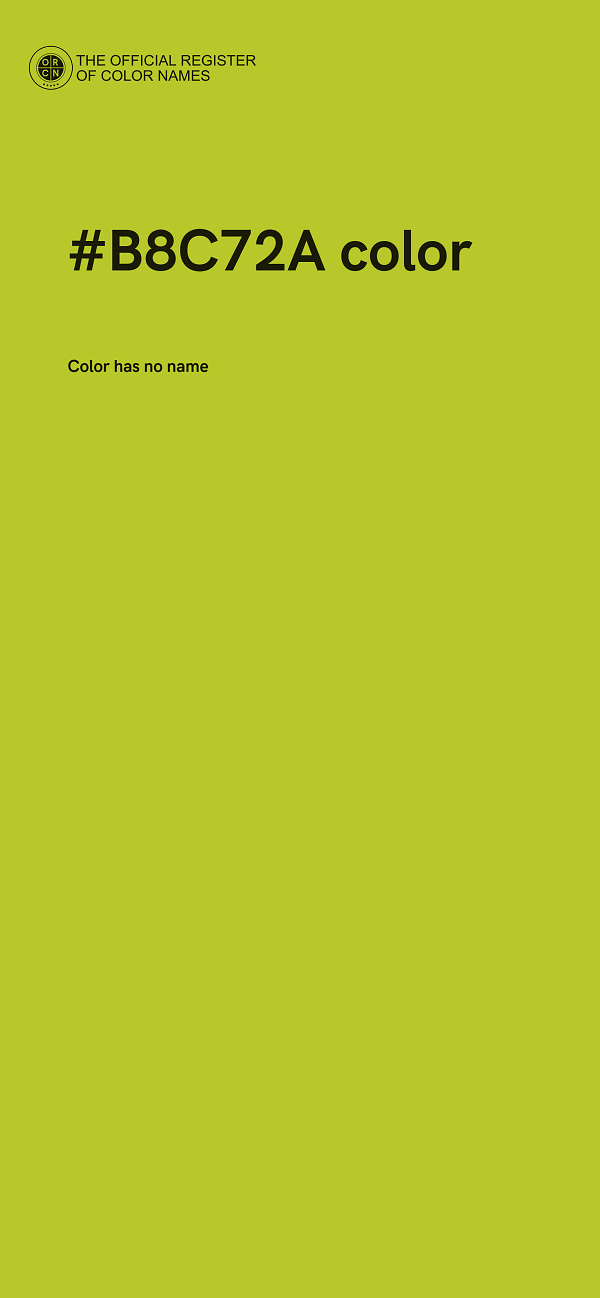 #B8C72A color image