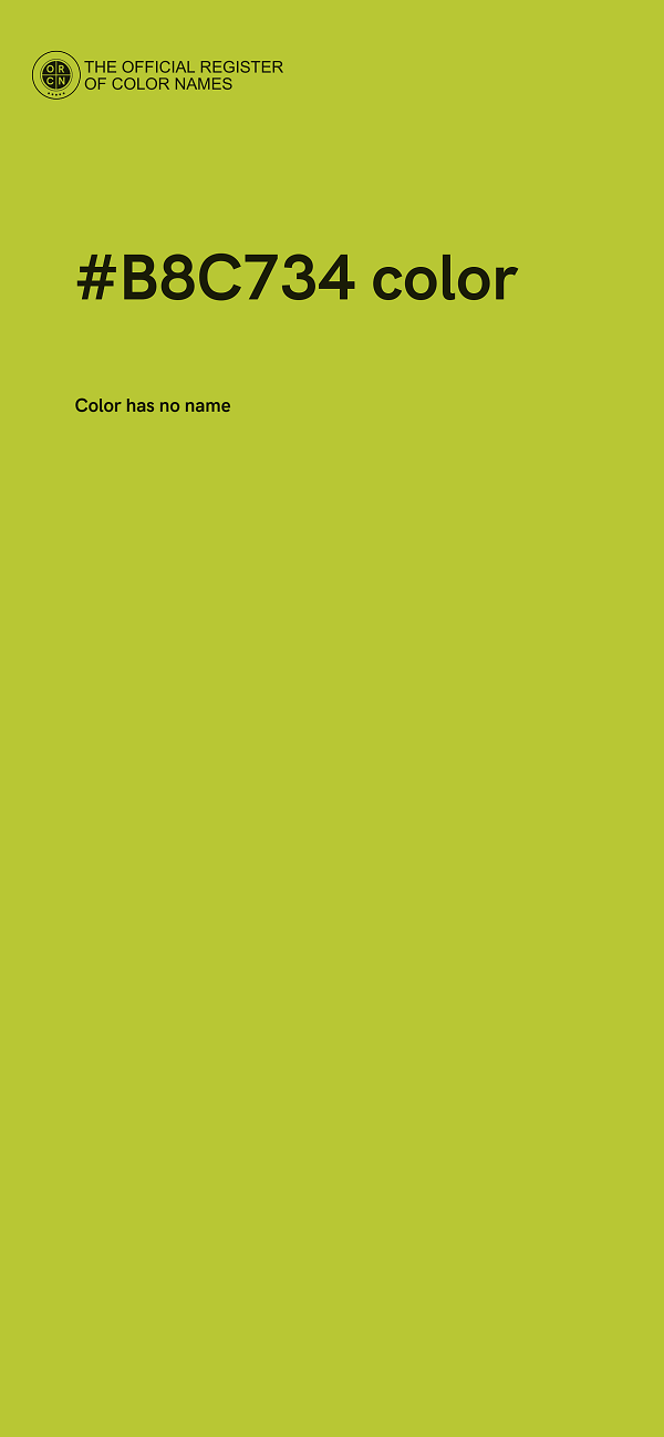 #B8C734 color image