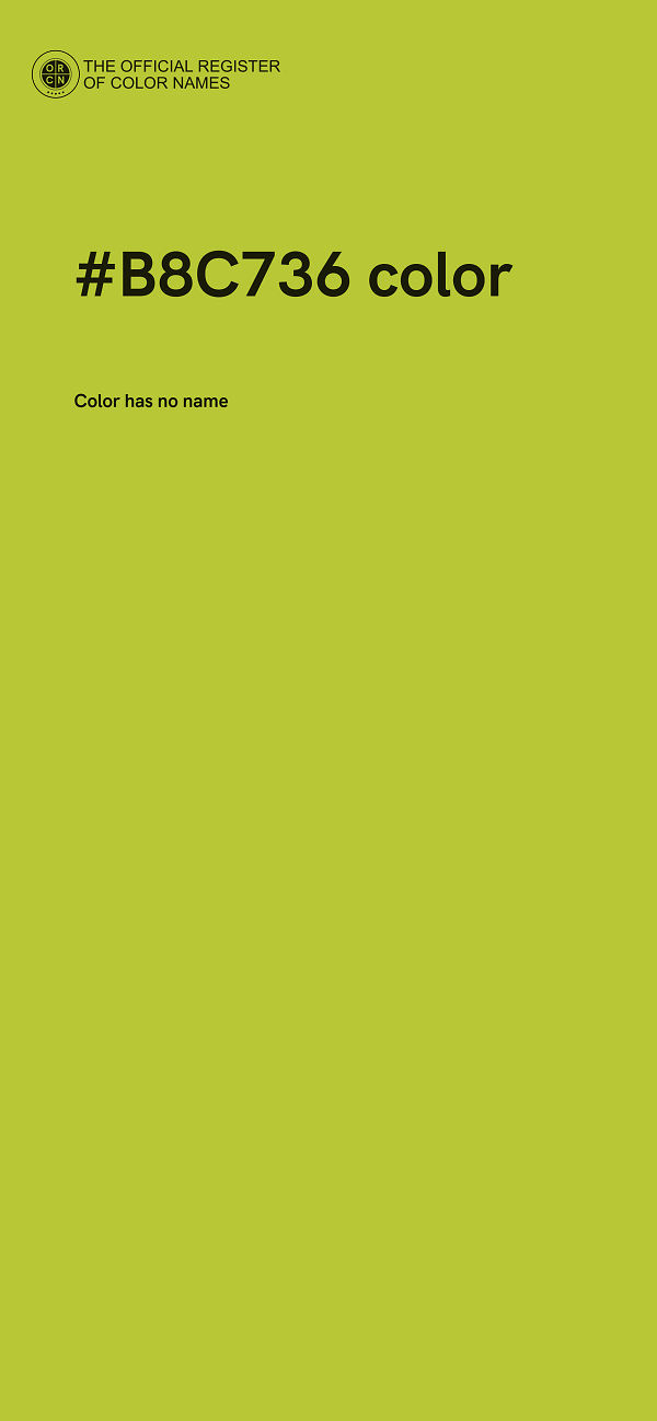 #B8C736 color image