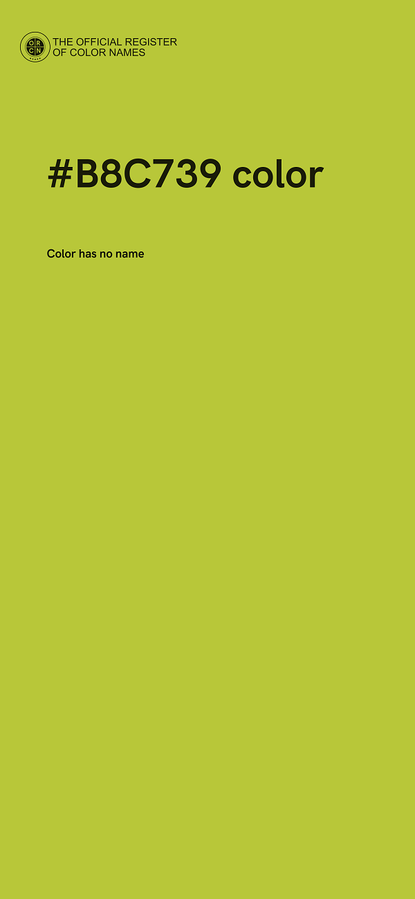 #B8C739 color image