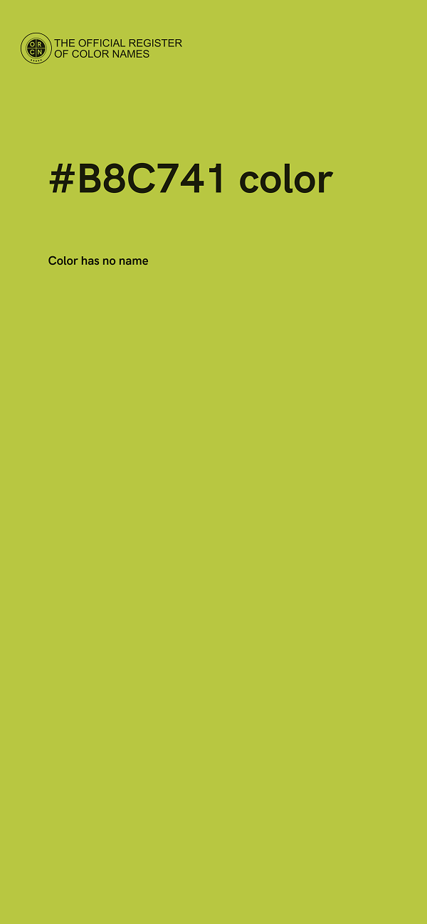 #B8C741 color image
