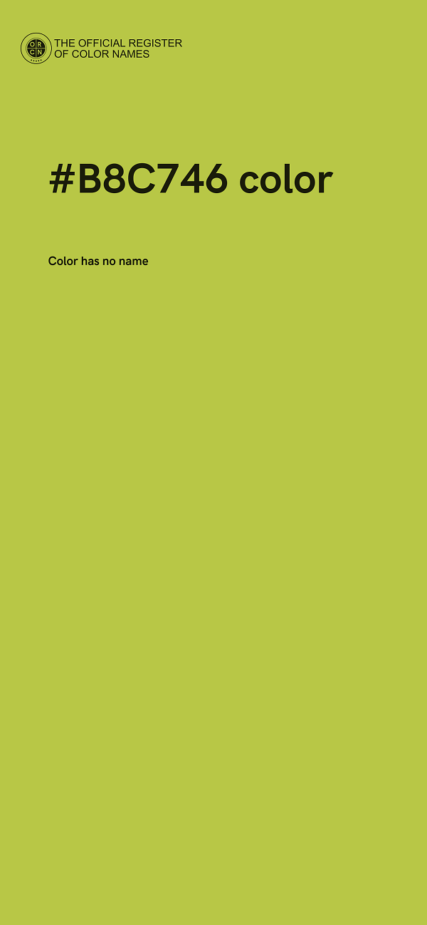 #B8C746 color image