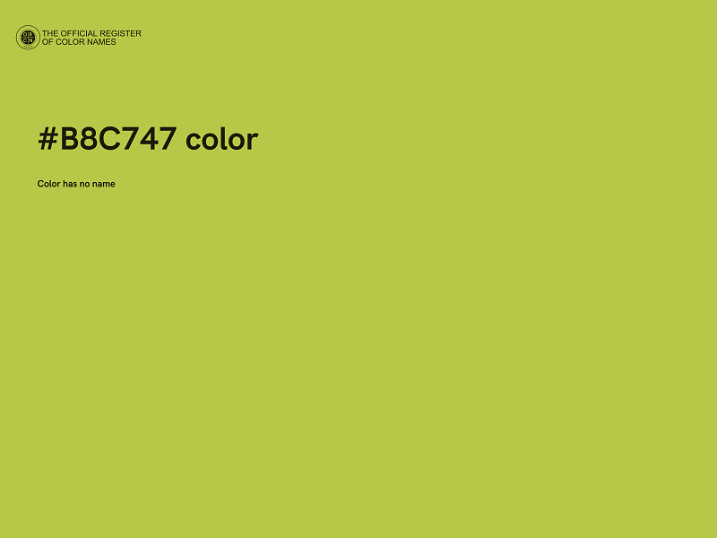 #B8C747 color image