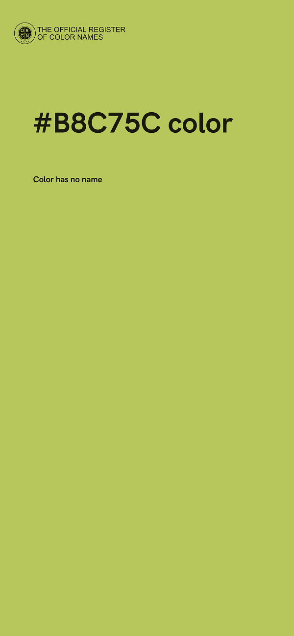 #B8C75C color image
