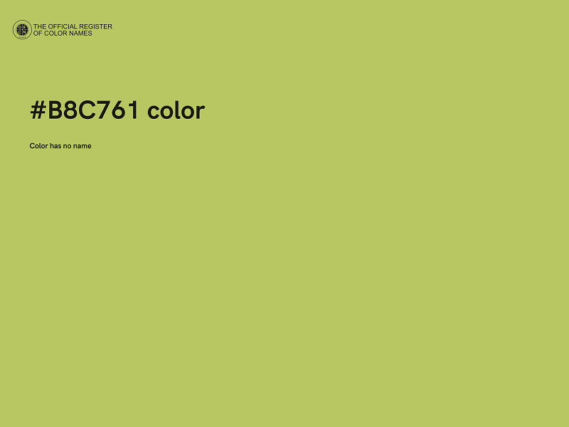 #B8C761 color image