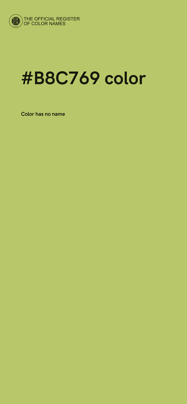 #B8C769 color image