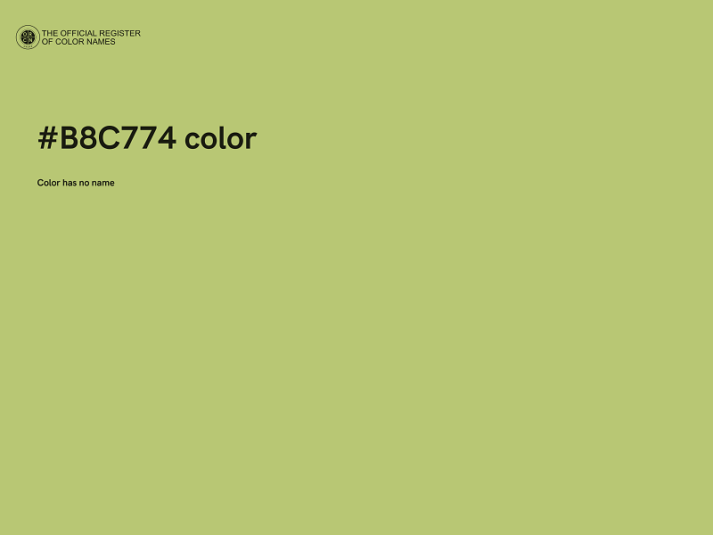 #B8C774 color image