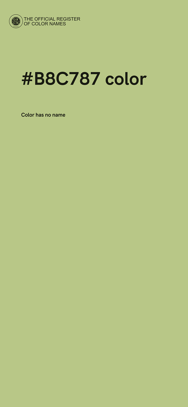 #B8C787 color image