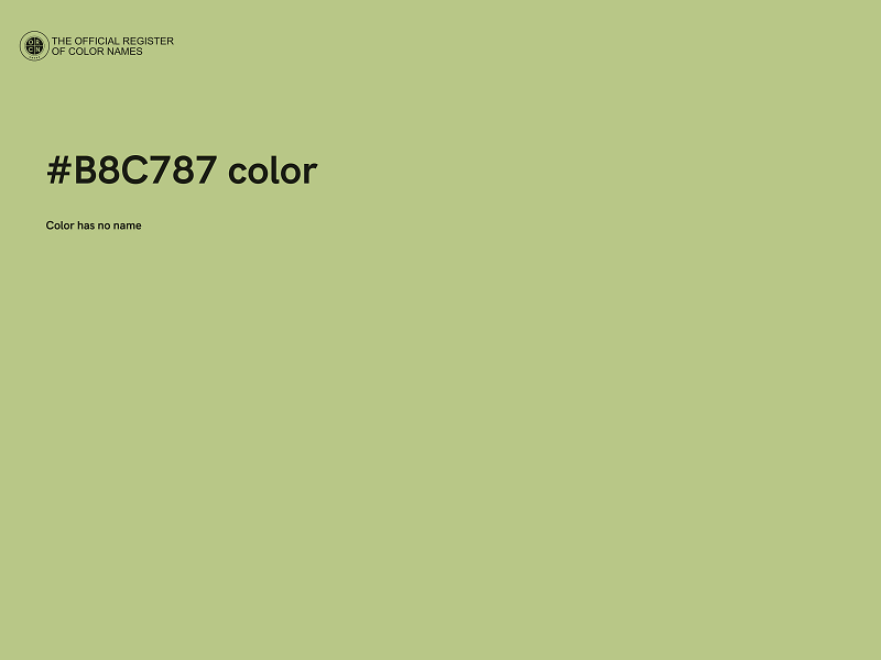 #B8C787 color image