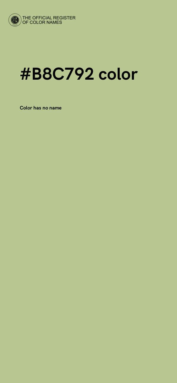 #B8C792 color image