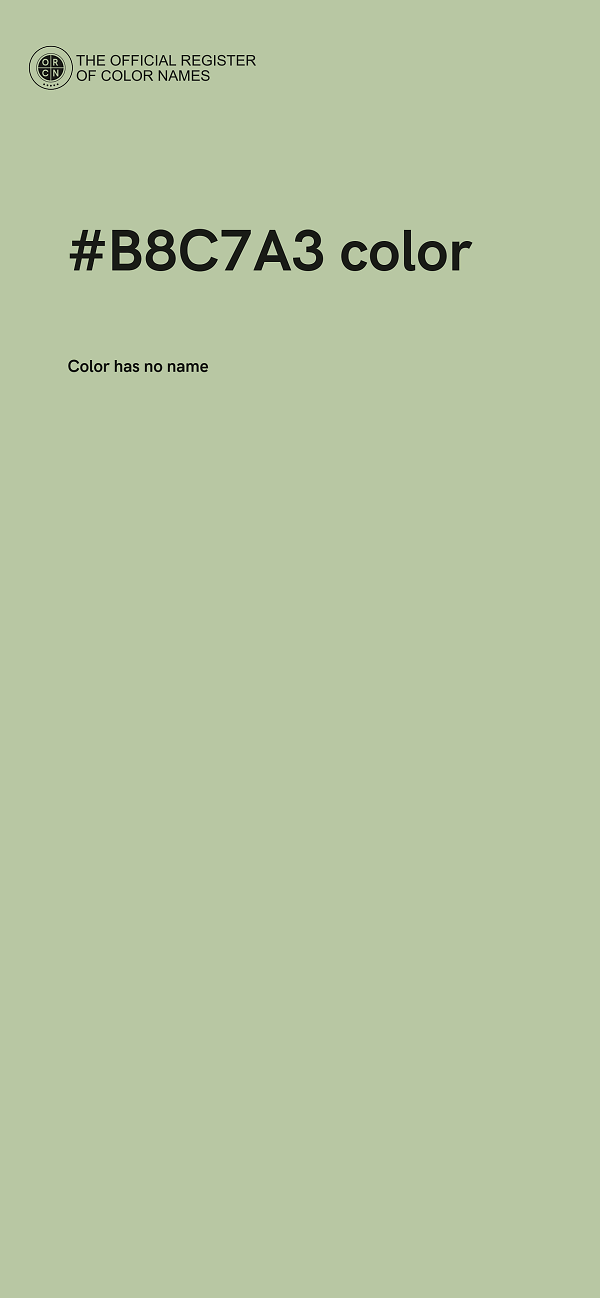 #B8C7A3 color image
