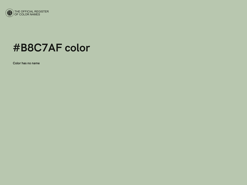 #B8C7AF color image