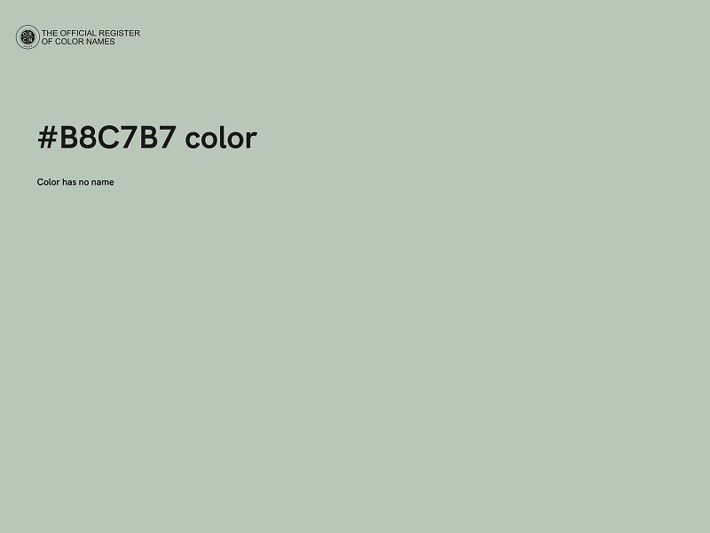 #B8C7B7 color image