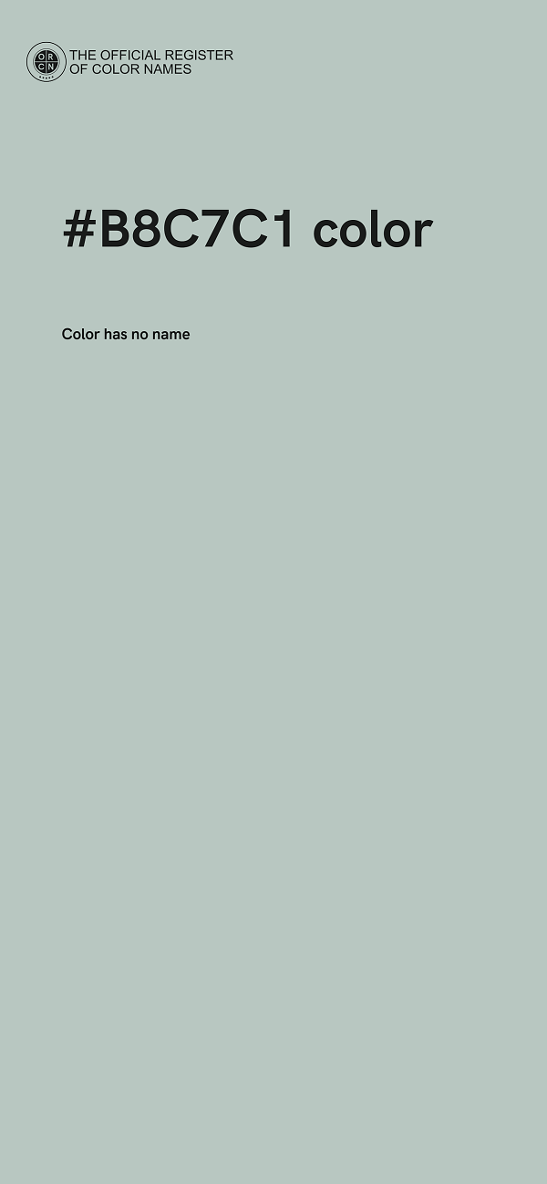 #B8C7C1 color image