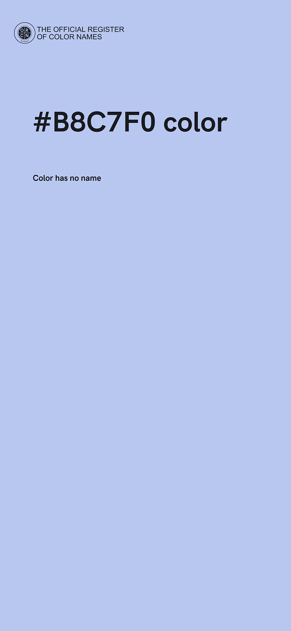 #B8C7F0 color image