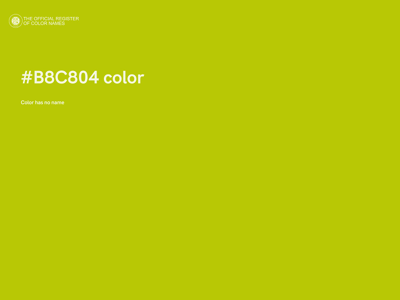 #B8C804 color image