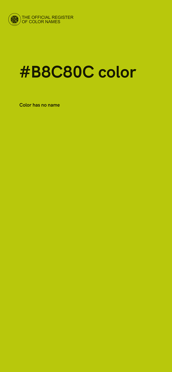 #B8C80C color image