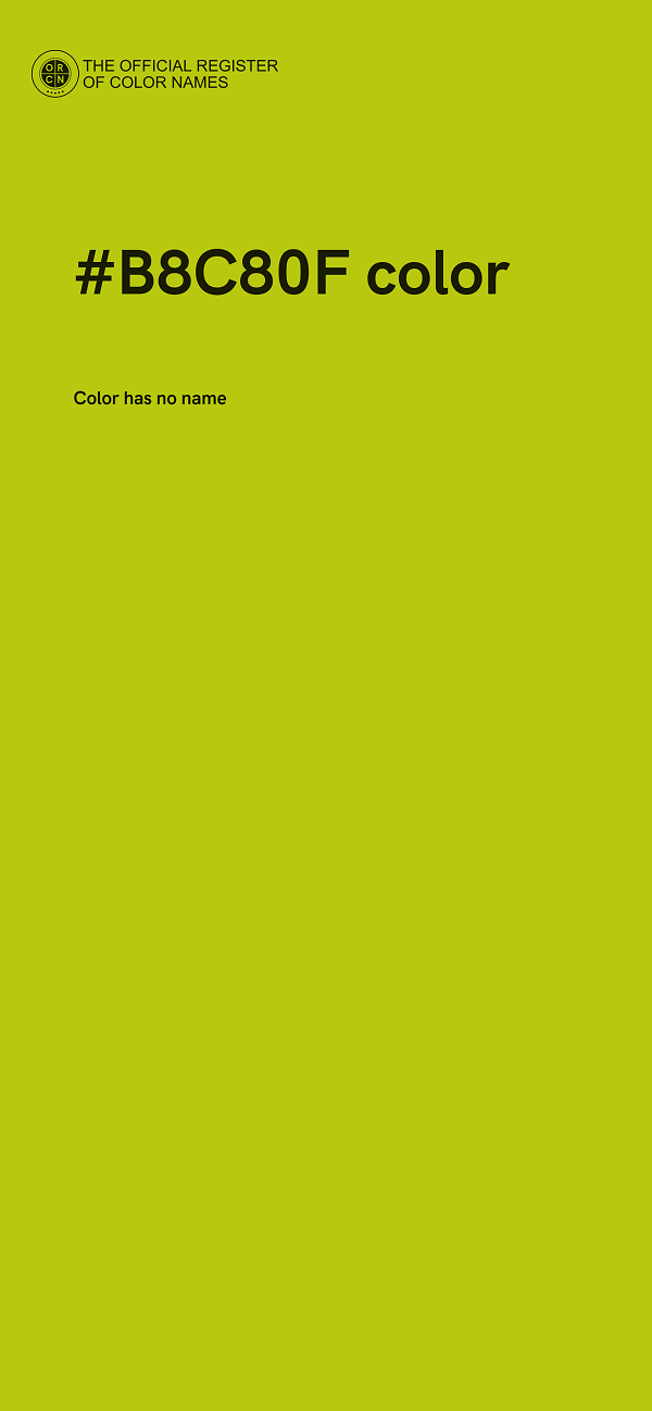#B8C80F color image