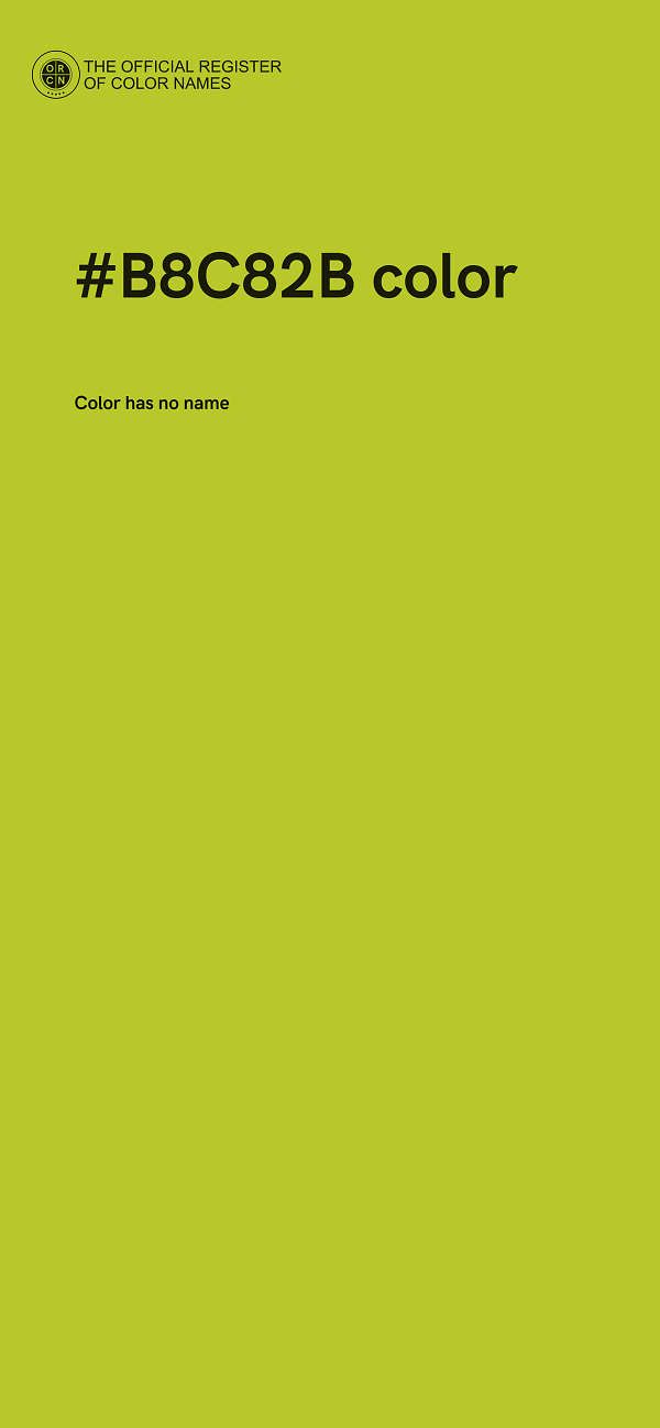#B8C82B color image
