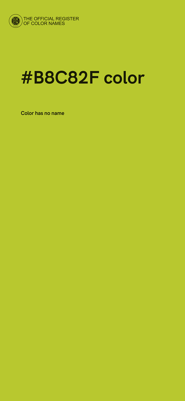 #B8C82F color image