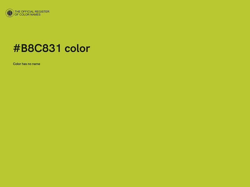 #B8C831 color image