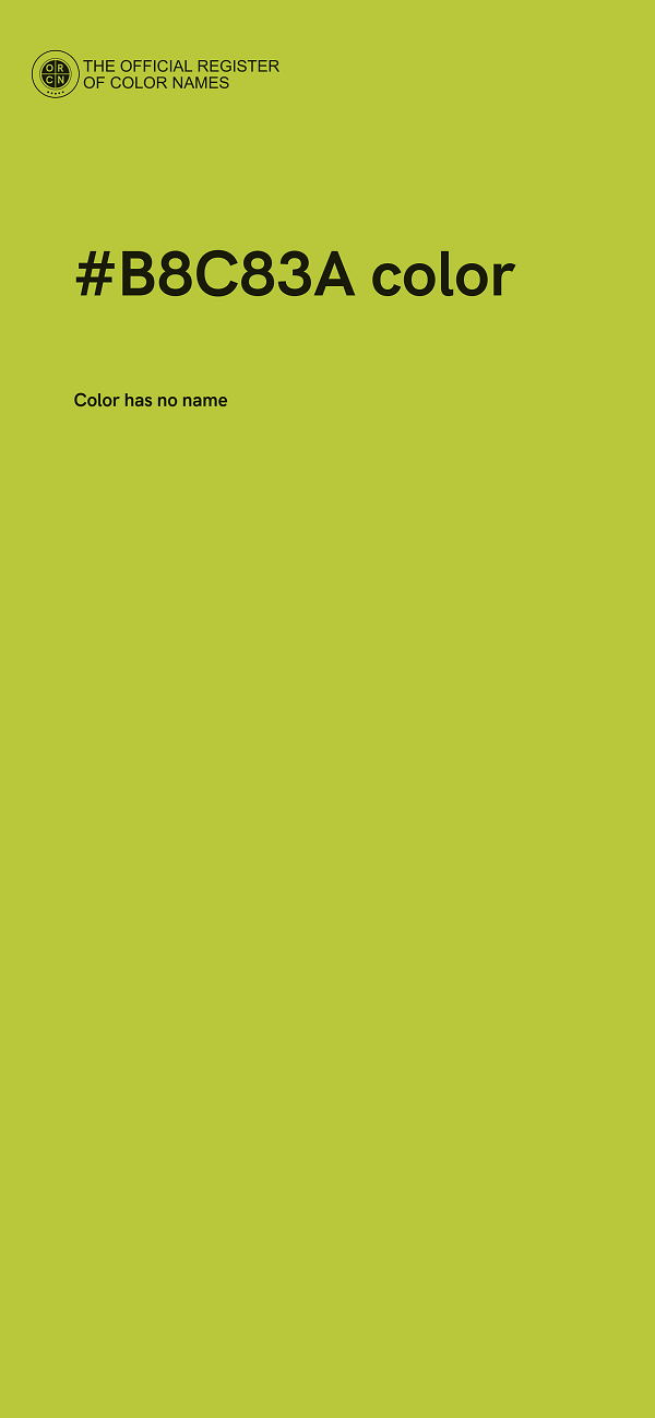 #B8C83A color image