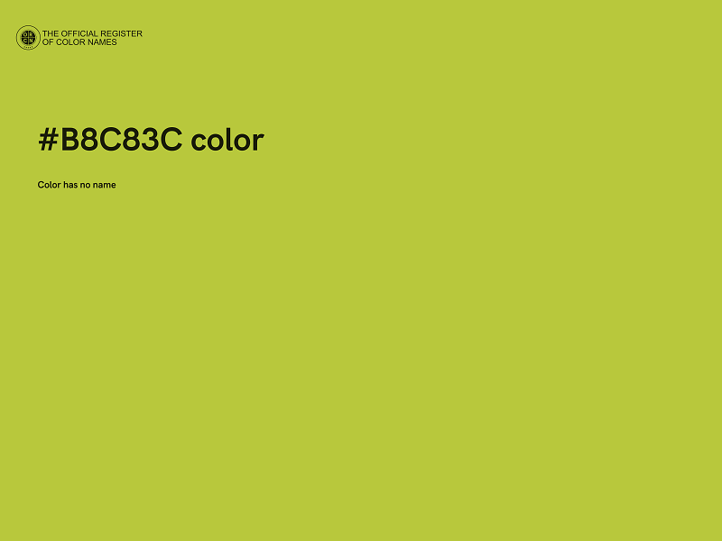 #B8C83C color image