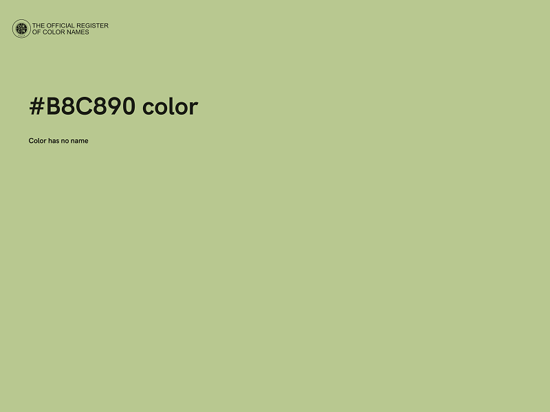 #B8C890 color image