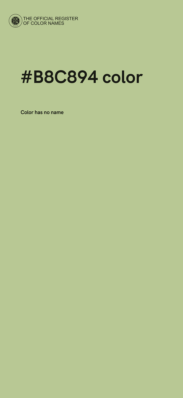 #B8C894 color image